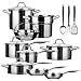 Duxtop SSIB-17 Professional 17 Pieces Stainless Steel Induction Cookware Set, Impact-bonded Technology primary