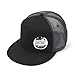 The Vintage Year Plain Cotton Twill Flat Brim Mesh Adjustable Snapback Trucker Baseball Cap (Black/Black/Charcoal Gray)