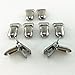 25pcs 15mm Pacifier Suspender Clips, JerryMart Pacifier Clips for Making Pacifier Holders Bib Clips Toy Holder Silver