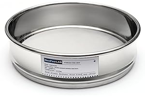 QUAFOOLAB Lab Sieves 80 Mesh, Economy Test Sieve #80 Mesh, 4'' Diameter, 304 Stainless Steel Wire Cloth φ10×4.5cm