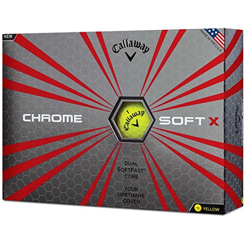 Callaway Chrome Soft X Golf Balls Made in the USA (Yellow Ball