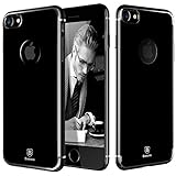 iPhone 7 Case, [Glitter] [Electroplating] [Metallic Finishing] [Scratch Resist] [Shockproof] Ultra Slim Case Cover for Apple iPhone 7 - Jet Black