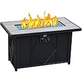 BALI OUTDOORS Fire Pit Propane Gas FirePit Table Rectangular Tabletop 42in 60,000BTU