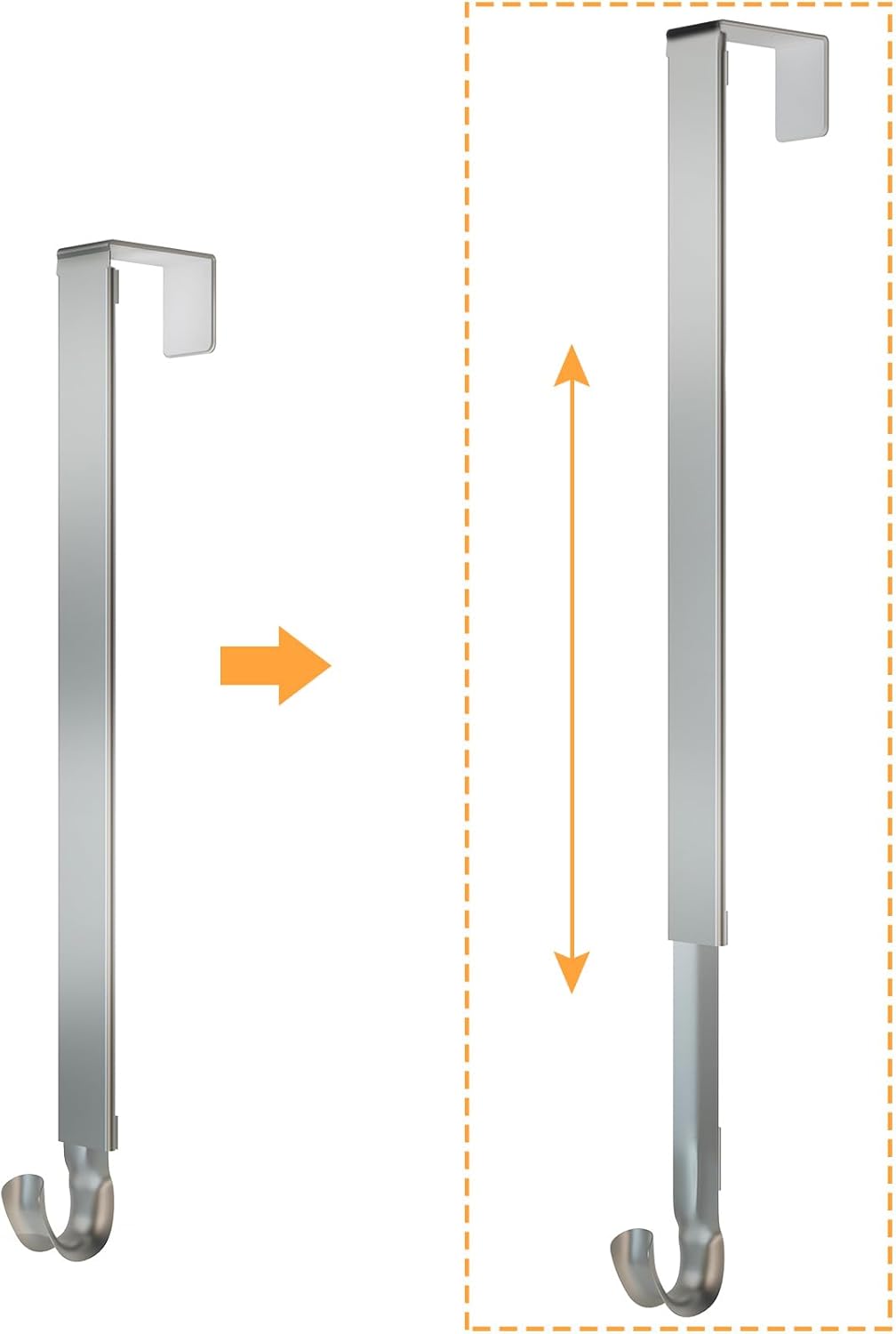 Wreath Hangers - GameXcel Adjustable Wreath Hanger for Front Door from 15-25 Inch - 22 lbs Larger Door Hanger Christmas Wreaths Decorations Single Hook
