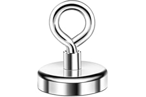 RIHEGIANT Fishing Magnets Force,Strong Retrieval Magnet N52 Neodymium Powerful for Fish and Magnetic Recovery Salvage Single Sided (210LB Magnet - 1 Piece)