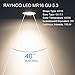 Rayhoo MR16 LED Spotlights Light Bulbs with GU5.3 Base 8W, AC/DC 12 Volts, 700 Lumens, 60W-70W Halogen Track Lights Equivalent Replacement, Non-Dimmbale, Natural White 4000K, 6 Pack