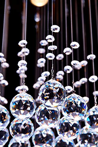 Saint Mossi K9 Crystal Rain Drop Chandelier Modern & Contemporary Ceiling Pendant Light H22 X W16 X L16 - Thumbnail 4