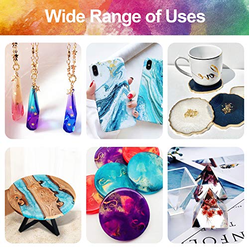 Magicdo Epoxy Resin Kit 16OZ Crystal Clear Art Casting Resin Kit for Silicone Molds, Crafts, DIY, Art, Jewelry, Tumblers, River Tables with Wood Sticks, Graduated Cups and Gloves