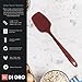 DI ORO Silicone Spoon Spatula - 600°F Heat-Resistant Large Silicone Spoonula Scraper - BPA Free Nonstick Cookware Safe Rubber Kitchen Utensil for Baking, Cooking, & Mixing - Dishwasher Safe (Red)
