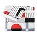 Dor Extreme Super Soft Luxury Red, Black and White Pattern Bed Sheet Set in 9 Prints, King, Red Boxes, 6 Piece
