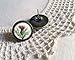 Thistle glass cabochon stud Earrings