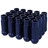 Godspeed New Type 3-X BLACK 12mm x 1.50 Thread Size Cold Forged SCM-435 Steel Black Finish Open End Lug Nut, (pack of 20)