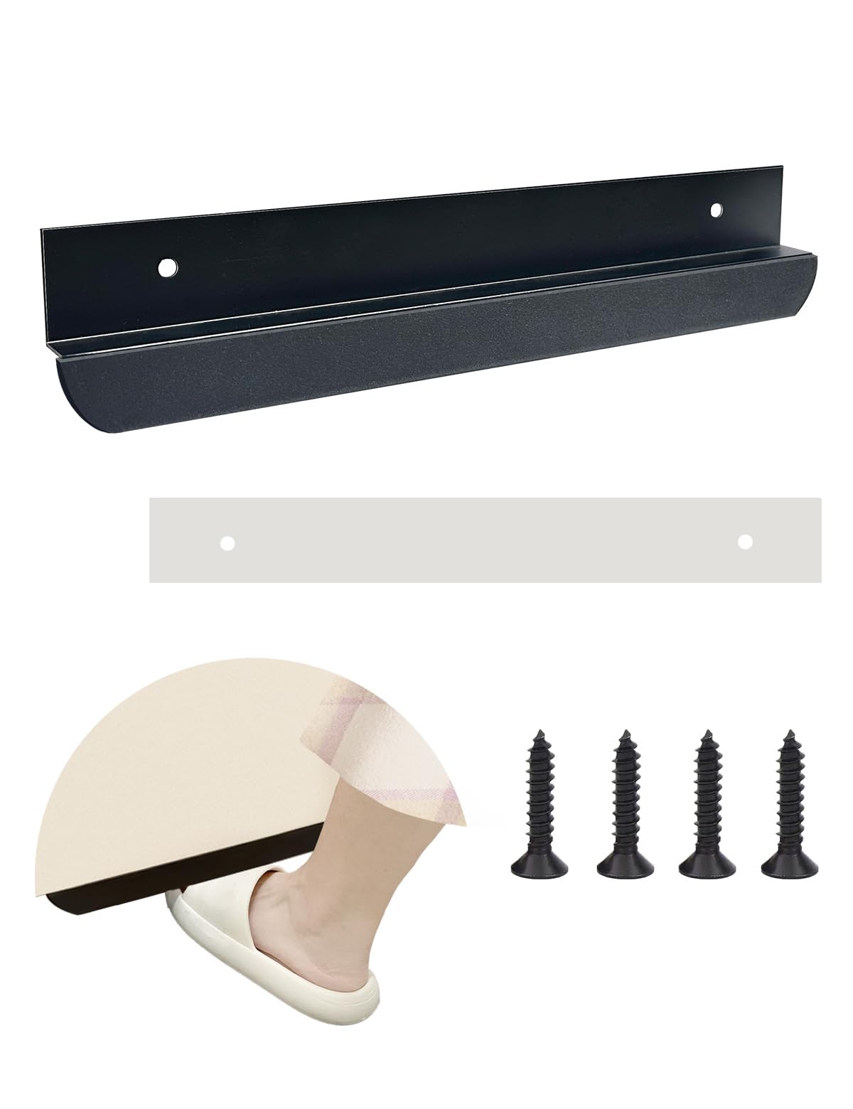 Photo 1 of Foot Pull for Trash Cabinet Drawer, Hands Free Trash Can for Full Overlay Trash Can Cabinet Doors, Barefoot-Safe & Rust-Resistant Aluminum Cabinet Foot Pull for Trash Drawer
