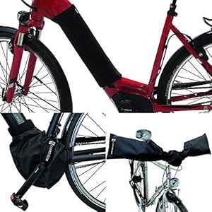 NC-17 E-Bike beschermhoezenset/accu cover voor onderbuis/motorcover/stuurhoes/nylon en neopreen/zwart