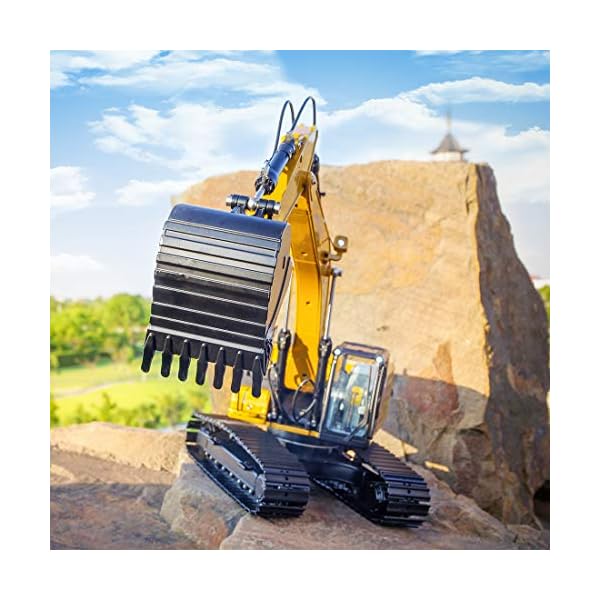 Likecom Ferngesteuerter Bagger Professioneller, 1:16 2.4G RC Bagger mit Volle Funktion, Alle Legierungen Spielzeuge für… – Bild 4