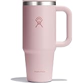 Hydro Flask Coffee Travel Tumbler Mug – Insulated Stainless Steel, Leak Resistant Hot & Iced Coffee Cup 24 Oz Trillium Pink