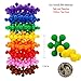 SHAWE Kids Building Block Toy, More than 90 Pieces Mighty Molecules Big Size,Interlocking Solid PE Plastic Building Sets,Educational Games,Sensory Fidget Toys,Safe Material for Kids,Package with Reusa