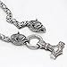 VikingsBrand Handmade King's Stainless Steel Wolf Head Necklace With Huge Thor's Hammer