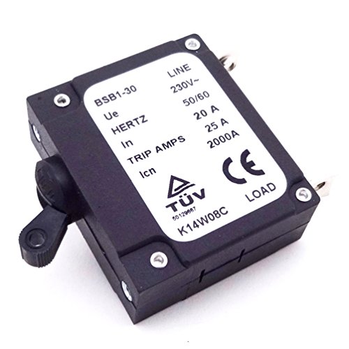 XLJOY 20A In Generator Circuit Breaker 25A Trip Amps 2000A 230V BSB1-30 Hertz 50/60