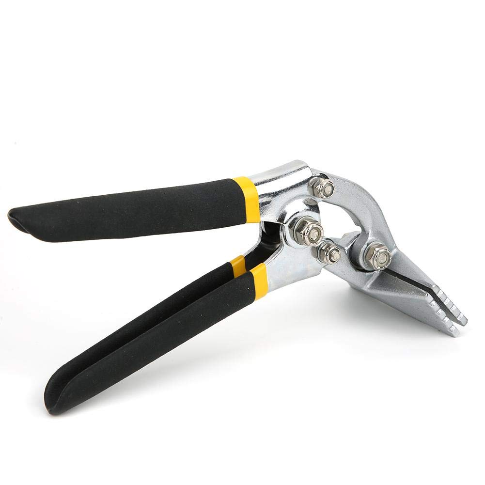 Metal Sheet Bending Pliers,Manual Sheet Metal Clamp Seamer,Non-Slip Handle Seaming Pliers,80mm / 3.15in(Curved)