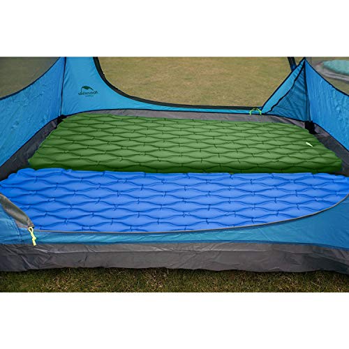 WDLHQC Ultralight Air Sleeping Pad,Inflatable Camping Mat for Backpacking,Camping and Traveling - Waterproof Fabric Comfortable & Lightweight Air Cells Design - Blue