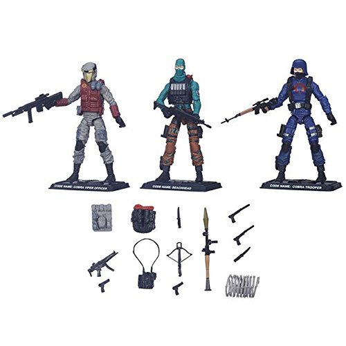 G.I. Joe The Viper s Pit Pack 50th Anniversary ~ Cobra Viper Officer, Beachhead & Cobra Trooper by Hasbro