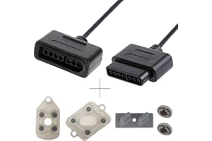 2PCS SNES Controller Extension Cable 6ft/1.8m, Controller Extension Cable for Super Nintendo SNES SFC, Super SNES Console Con