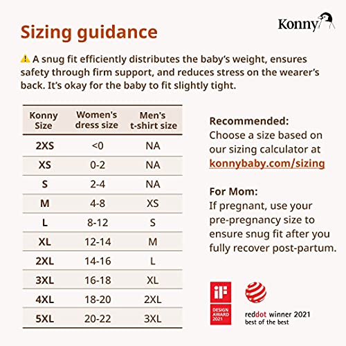 Konny Baby Carrier UltraLightweight, HassleFree Baby Wrap Sling