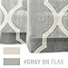 jinchan Moroccan Tile Print Curtains for Bedroom Curtain Quatrefoil Flax Linen Blend Textured Geometry Lattice Rod Pocket Window Treatment Set for Living Room 2 Panels 50