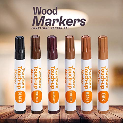 Katzco Wood Furniture Repair Kit Wood Markers For Scratches Set of 13