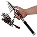 Sougayilang Fishing Rod Reel Combos Pocket Portable Fishing Pole with Left Right Hand Spinning Reel for Outdoor Travel Freshwater Fishing