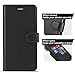 iPhone 6s Plus Case, iPhone 6 Plus case, SHIELDON Flip Folio [Kickstand Feature] Genuine leather Wallet Case with ID & Credit Card Pockets for iPhone 6 Plus/6S Plus 5.5, Black