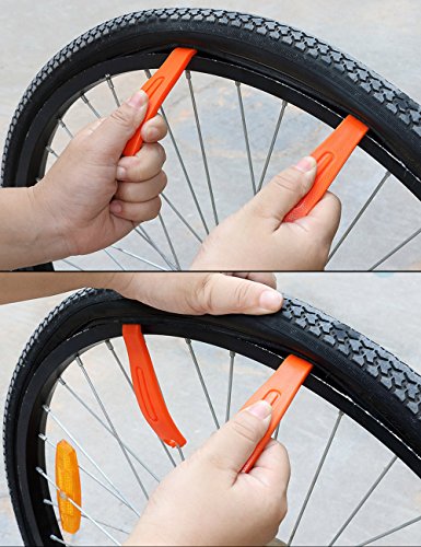 ZOSEN Tire Levers Bicycle Nylon Tire levers Bicycle Tire Crowbar Bike Tyre Opener Tire Repair Tools Tire Pry Bar Bicycle Accessories Tyre Stick Plastic Levers Tire Patch Kit 3PCs