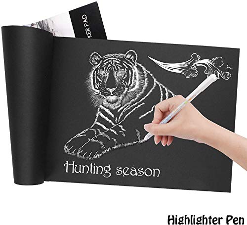 Black Sketch Pad, L\'émouchet Sketch Book, Durable Sketch Pad for Drawing, 60 Sheets,30 Sheets Each, 2-Pack, 9”W x 12”L Sketch Book Perfect for Graphite & Colored Pencils,Charcoal,Oil Pastels,Gel Pen