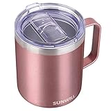 SUNWILL Coffee Mug with Handle, 14oz Insulated