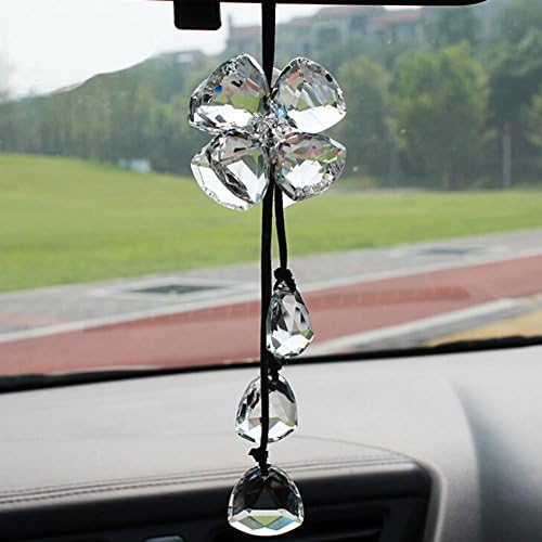 Linghang Lucky Car Pendant Crystal Car Rear View Mirror Hanging Ornament Car Decoration Accessories