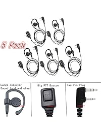 lsgoodcare 2-Pin ear-clip Auricular para Kenwood Two Way Radio tk3170 tk3173 tk3200 TK3201 etc. Seguridad Puerta Supervisor