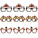 Amosfun Thanksgiving Turkey Sunglasses Creative Thanksgiving Day Eyeglasses Cosplay Party Glasses for Thanksgiving Day Birthday Party Favor Supplies 9PCS