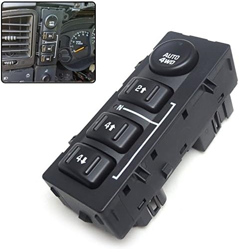 4WD 4x4 Transfer Case Selector Dash Switch for Chevrolet Tahoe Suburban Avalanche Silverado for GMC Sierra Cadillac 15136039