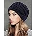 Spring Fever Men Women Adults Unisex All Season Slouchy Skull Cap Wrinkled Hat Lightweight Beanie Black