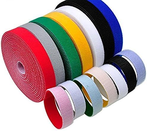 Roll Hook & Loop, Red 1cm, Velcro Reusable Cable Ties, Wraps Straps,Fastening Tape (Red, 1cm (0.39inch)x5M (15ft))