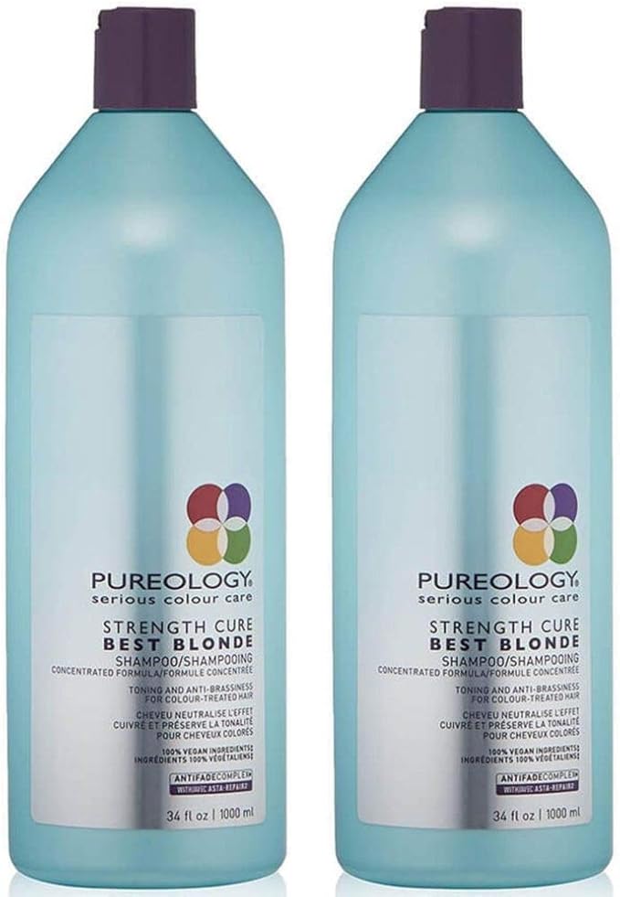 Pureology Strength Cure Best Blonde Shampoo and Conditioner Duo 1000ml Amazon.co.uk Beauty