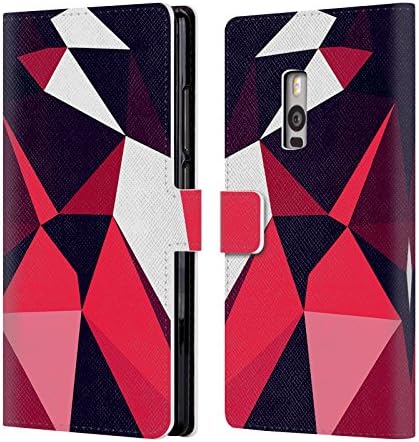 Official Spires Amaranth Facets Polygons Leather Book Wallet Case Cover For OnePlus 2 / Two