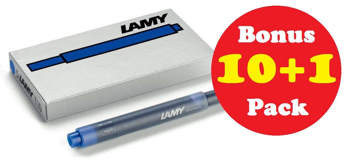 Lamy T10 Ink Cartridges Pack of 5 Cartridges blue