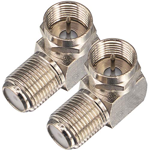 RG6 Coaxial Cable Right Angle Connector,F Type Female to Male Coax Adapter
