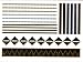 Metallic Gold Silver Black Jewelry Temporary Bling Tattoo All-In-One Package 5 Sheets (Style#1)
