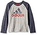 adidas Little Boys' Core Graphic Long Sleeve Tee, Mercury Grey Heather, 5