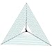 Jusdreen Essentials Clothesline Collapsible Drying Rack 9-line Umbrella Style Clothes Hanger Retractable Clothes Rotary Dryer with Parallel Line Hang Wet or Dry Laundry Silver - 98.42 feet