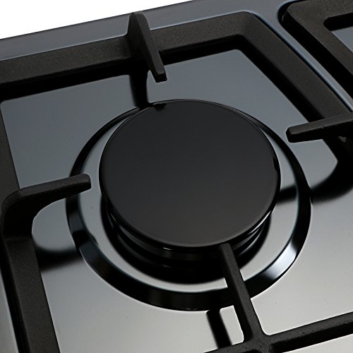Windmax 30 Inchs Black Titanium Stainless Steel 5 Burners Built-In Stoves NG/LPG Cooktop Cookware