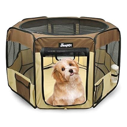 Jespet Pet Dog Playpens 4561 Portable Soft Dog Exercise Pen Kennel With Carry Bag For Puppy Cats Kittens Rabbits